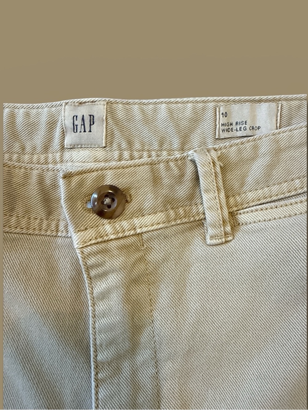 GAP Pink Crop High-Rise Wide Leg Jeans w/ Stretch-Women’s Size 10 - Picture 4 of 6